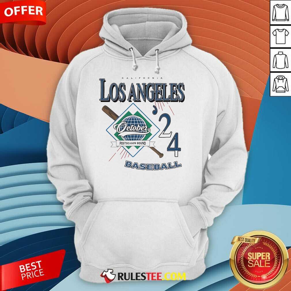 Official California Los Angeles October Postseason Bound '24 Baseball T-Shirt - Image 5