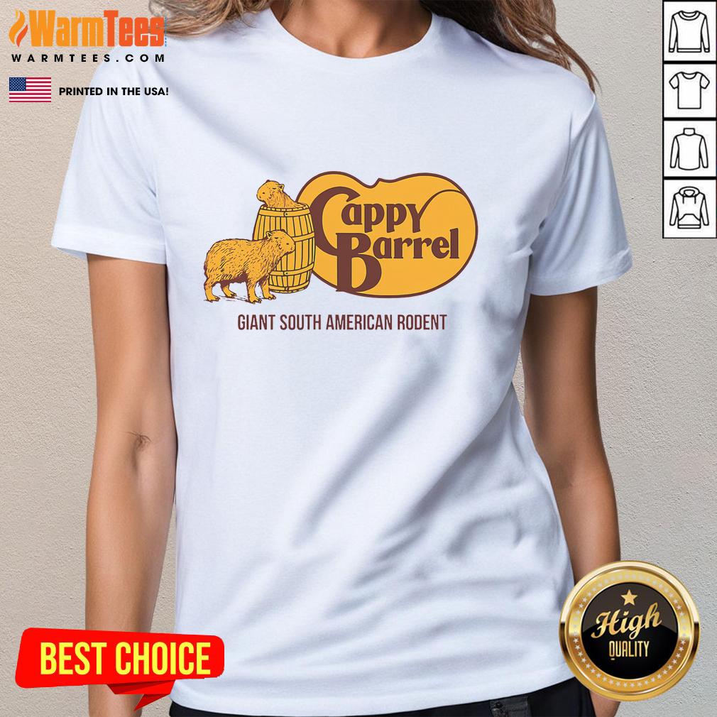 Official Cappy Barrel Capybara Campaign Store Logo T-Shirt - Image 3