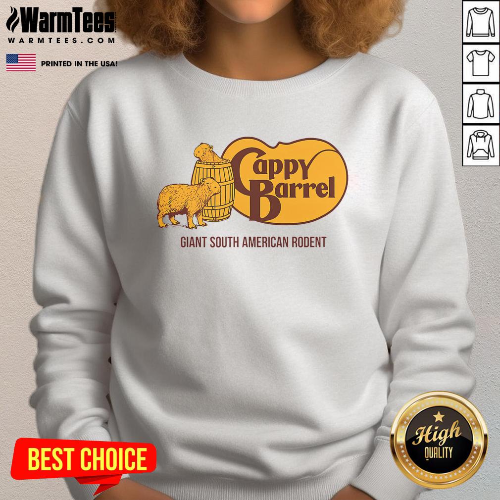 Official Cappy Barrel Capybara Campaign Store Logo T-Shirt - Image 5