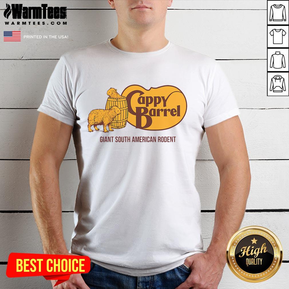 Official Cappy Barrel Capybara Campaign Store Logo T-Shirt