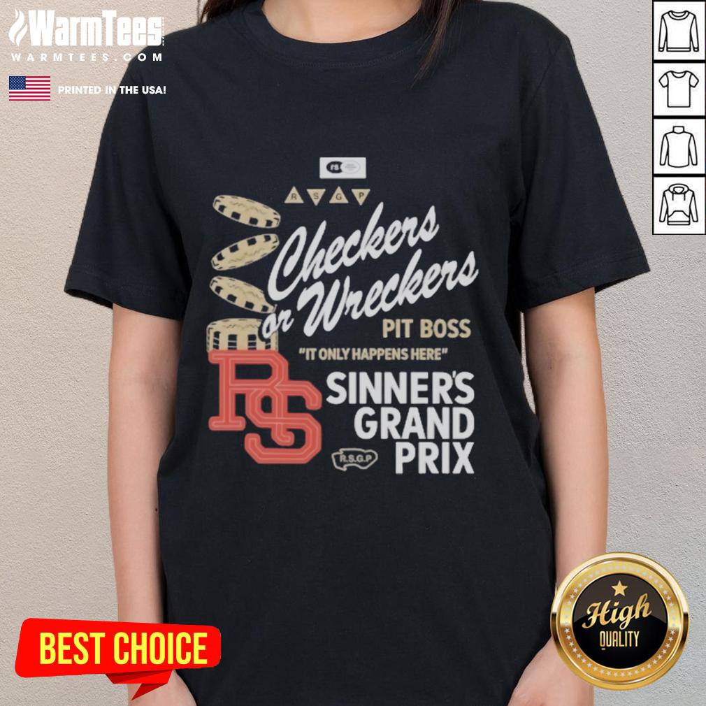 Official Checkers Or Wreckers Distressed T-Shirt - Image 3