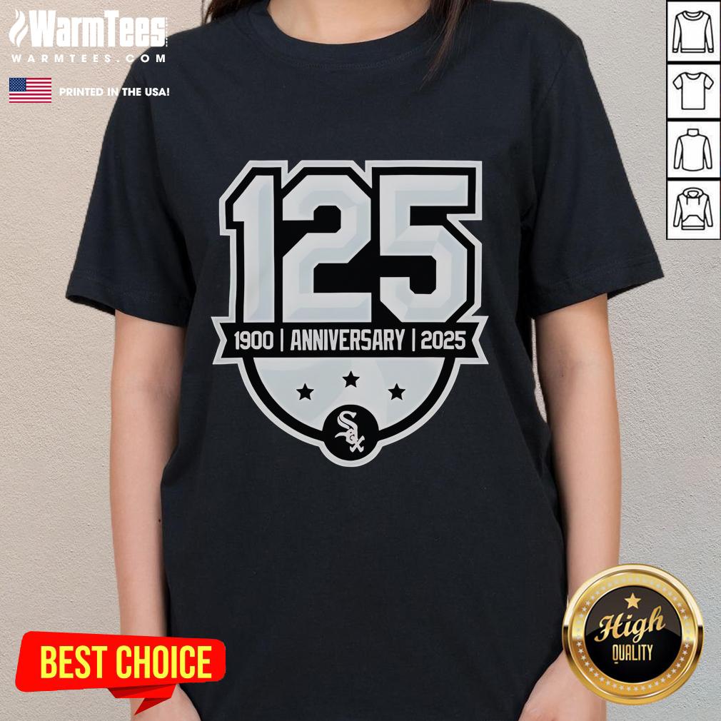 Official Chicago White Sox 125th Anniversary 1990-2025 Logo T-Shirt - Image 3