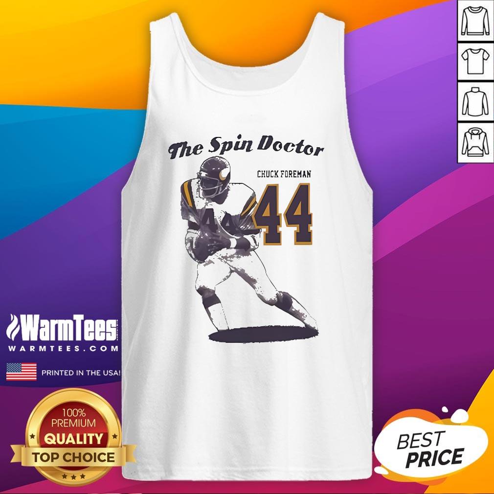 Official Chuck Foreman 44 The Spin Doctor T-Shirt - Image 5