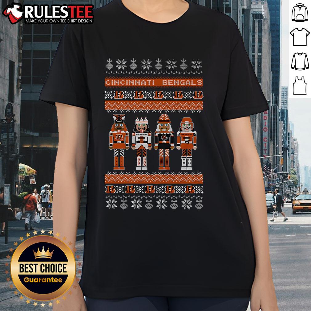 Official Cincinnati Bengals Holiday Nutcracker T-Shirt - Image 3