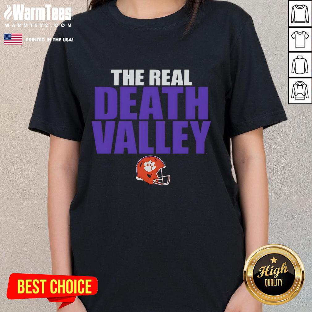 Official Clemson Tigers The Real Death Valley Helmet T-Shirt - Image 3