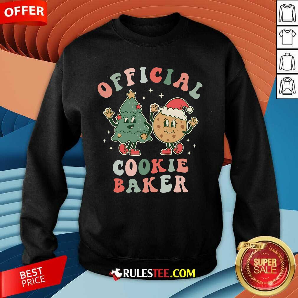 Official Cookie Baker Christmas Cookie Taste Tester Taster T-Shirt - Image 3