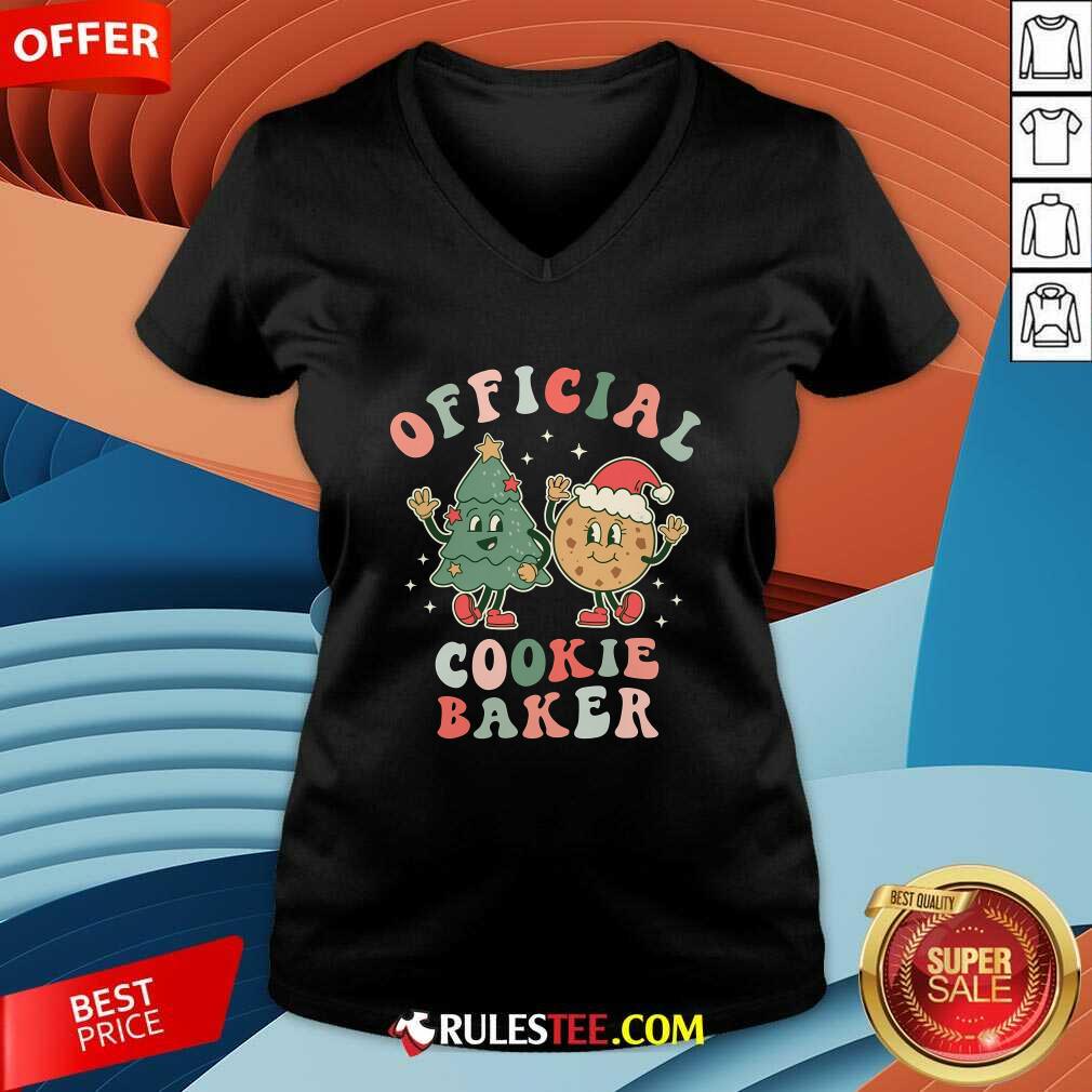 Official Cookie Baker Christmas Cookie Taste Tester Taster T-Shirt - Image 4