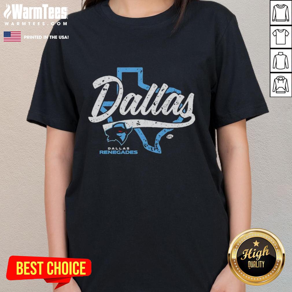 Official Dallas Renegades Ufl State Outline T-Shirt - Image 3