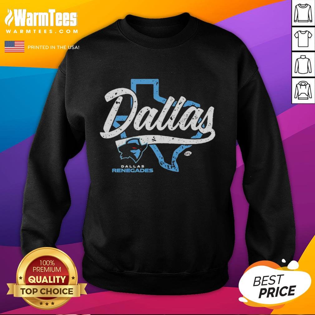Official Dallas Renegades Ufl State Outline T-Shirt - Image 5