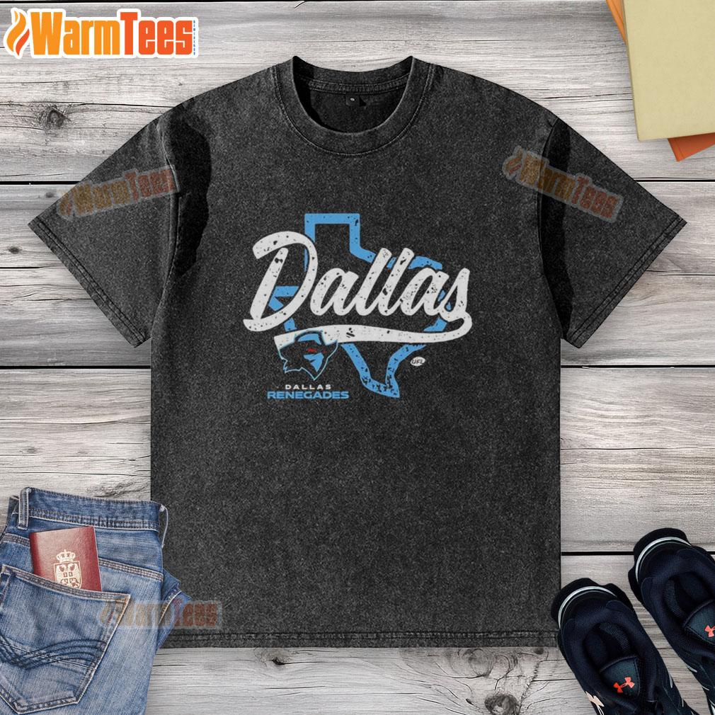 Official Dallas Renegades Ufl State Outline T-Shirt - Image 6