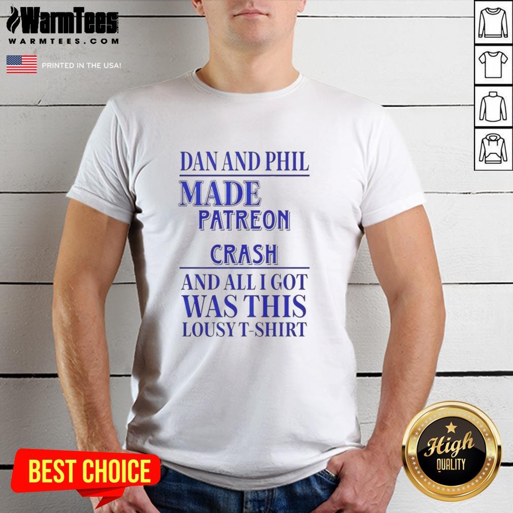 Official Dan And Phil Made Patreon Crash T-Shirt