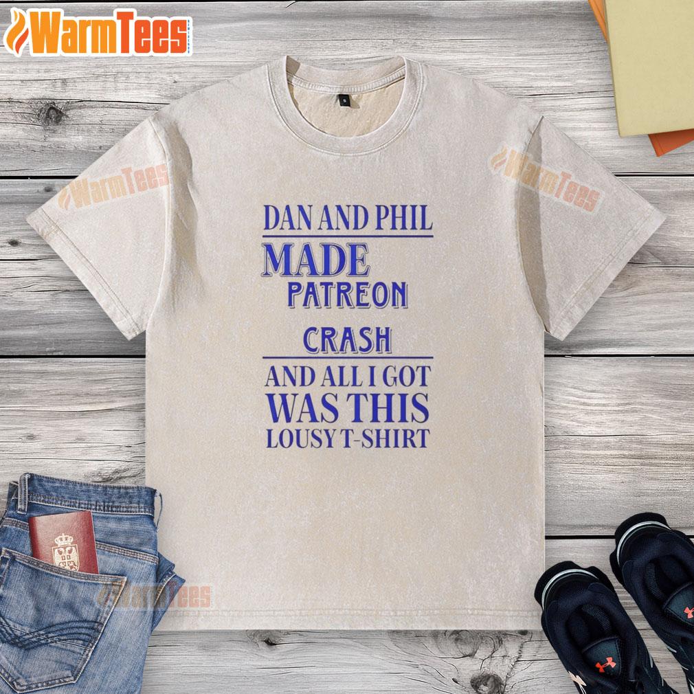 Official Dan And Phil Made Patreon Crash T-Shirt - Image 6