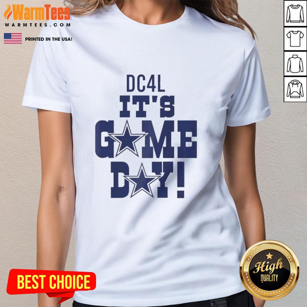Official Dc4l It's Game Day Dallas Cowboys Logo T-Shirt - Image 3