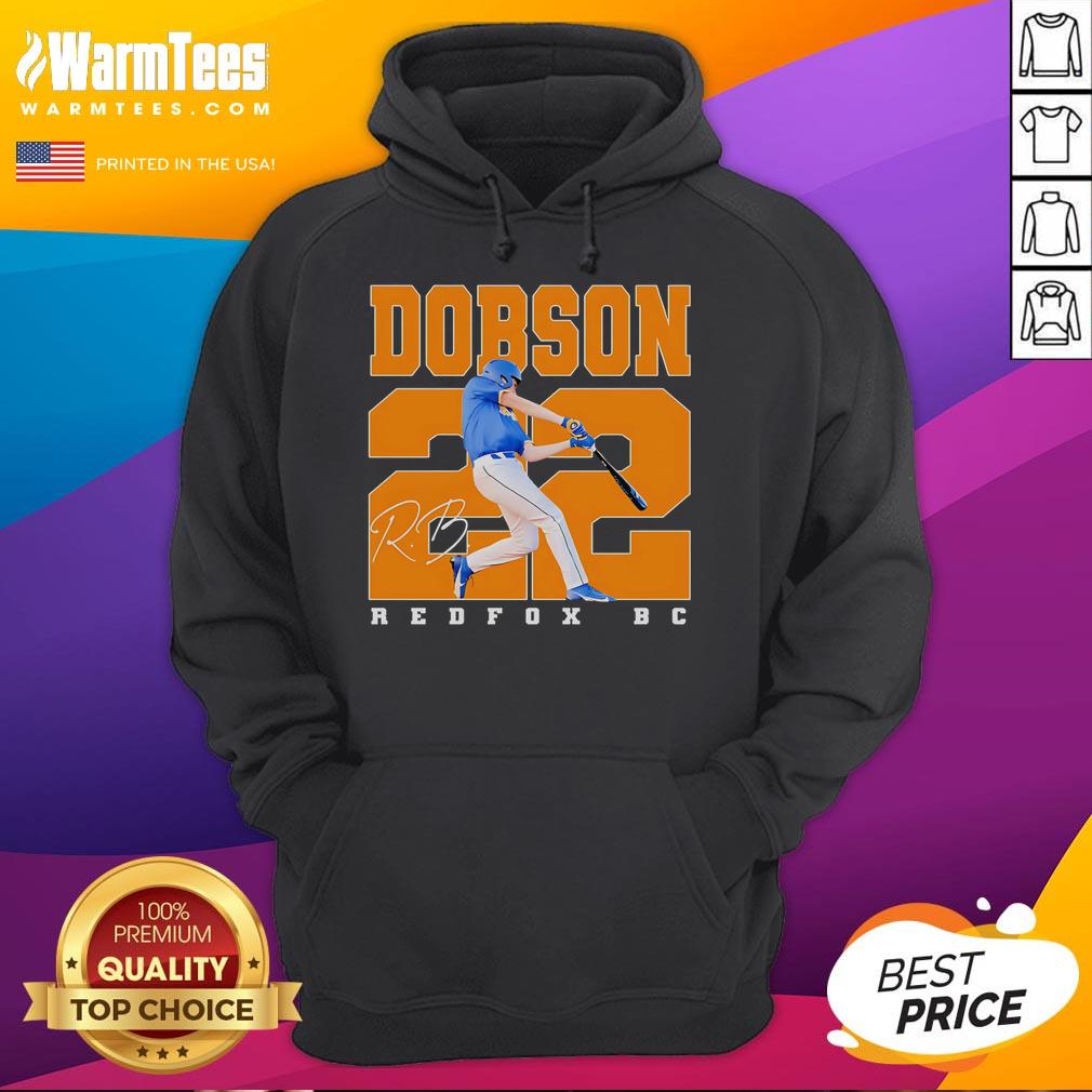 Official Dobson 22 Redfox BC Baseball T-Shirt - Image 2