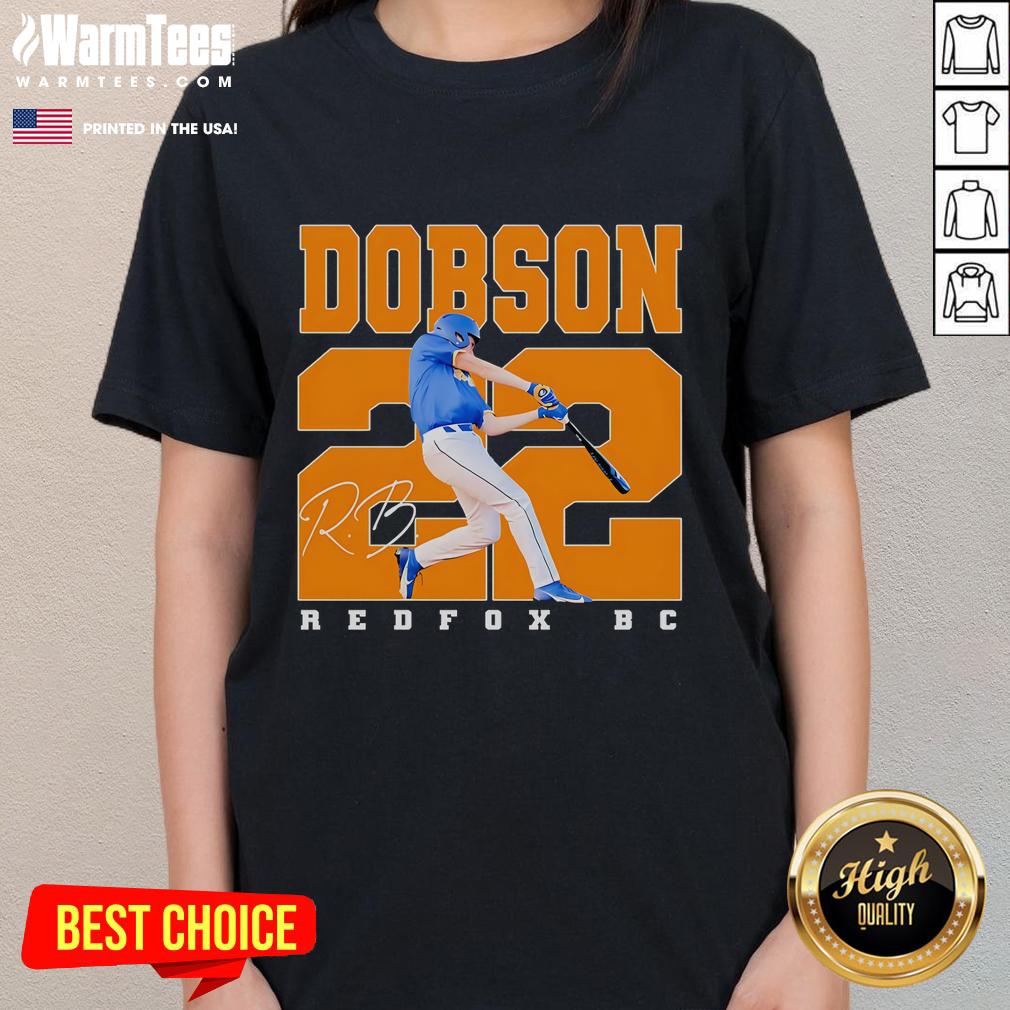Official Dobson 22 Redfox BC Baseball T-Shirt - Image 3