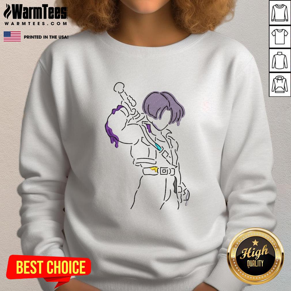 Official Dragon Ball Z Embroidery Line Art T-Shirt - Image 4