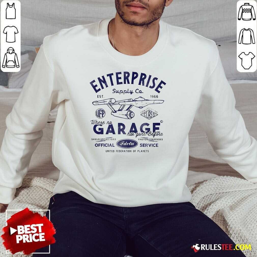 Official Enterprise Where No Garage Has Gone Before T-Shirt - Image 4