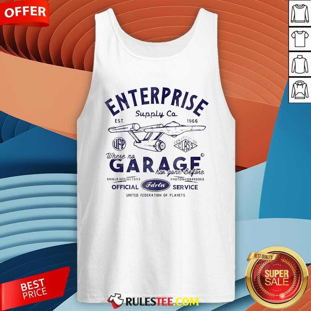 Official Enterprise Where No Garage Has Gone Before T-Shirt - Image 3
