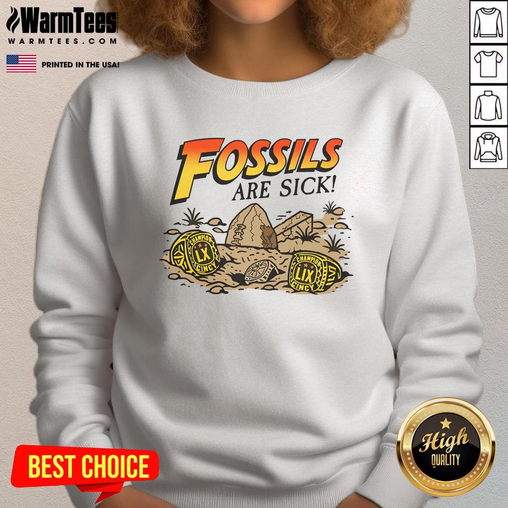 Official Fossils Are Sick LIX Champion Cincy T-Shirt - Image 5