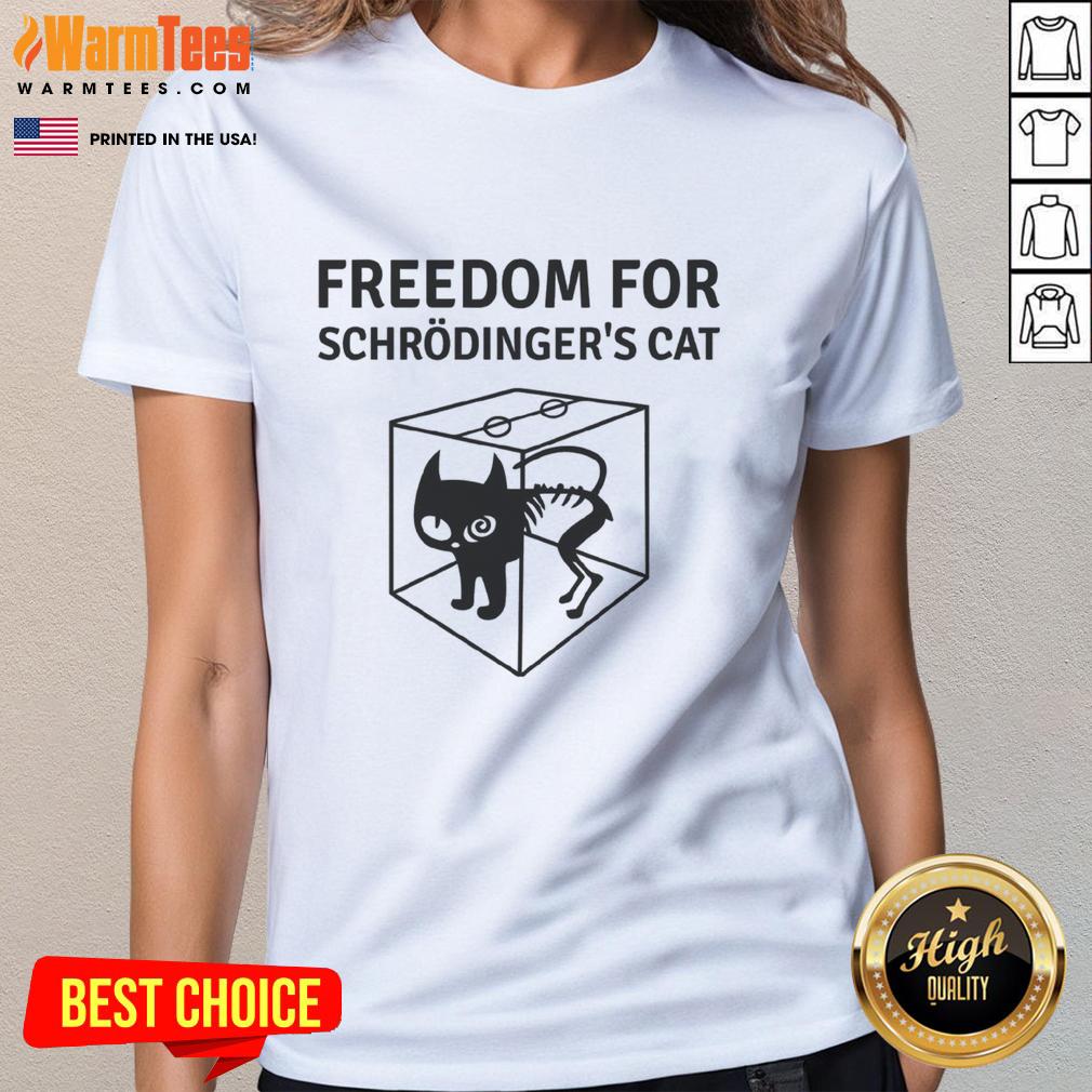 Official Freedom For Schrödinger's Cat T-Shirt - Image 3