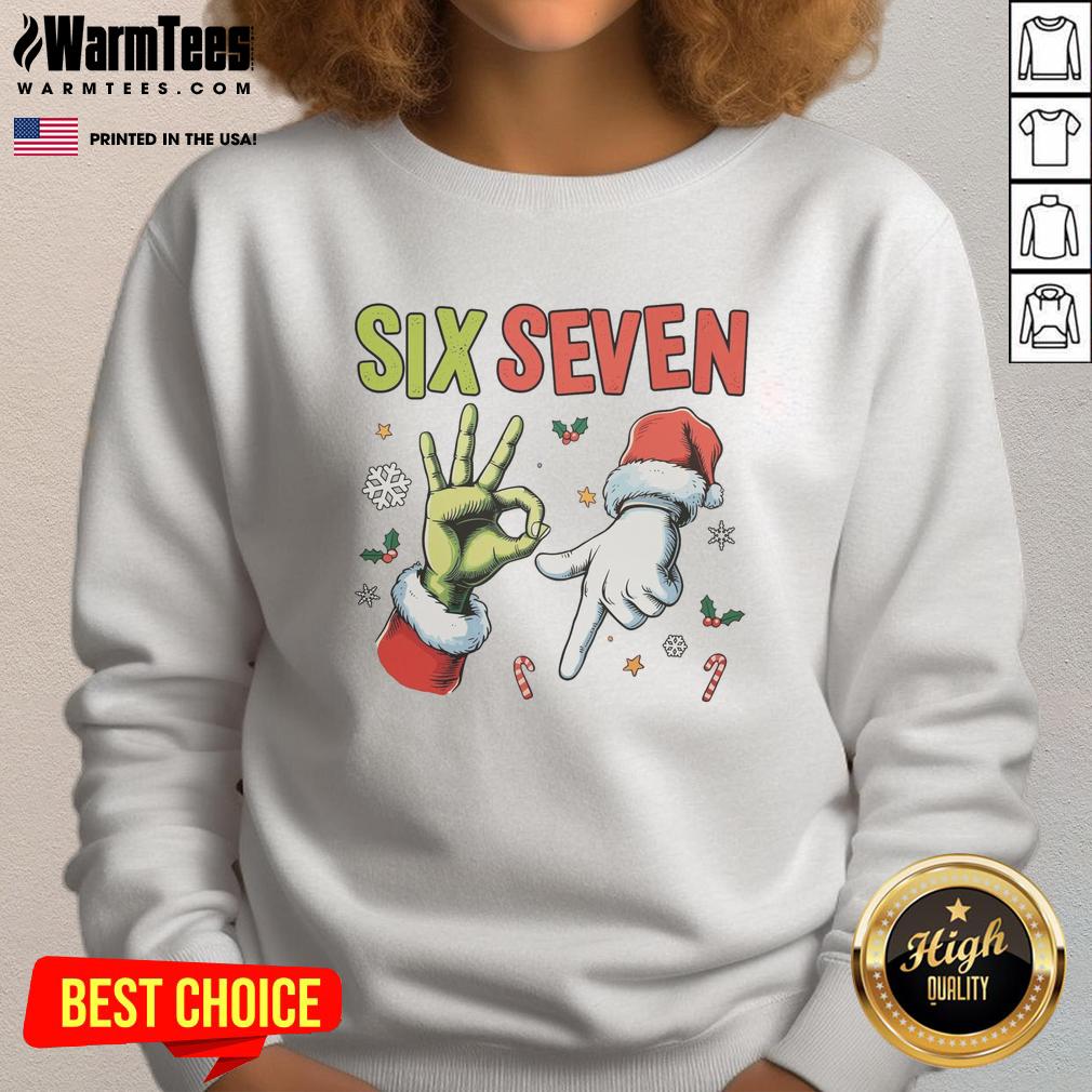 Official Funny Christmas Six Seven 67 Meme T-Shirt - Image 5