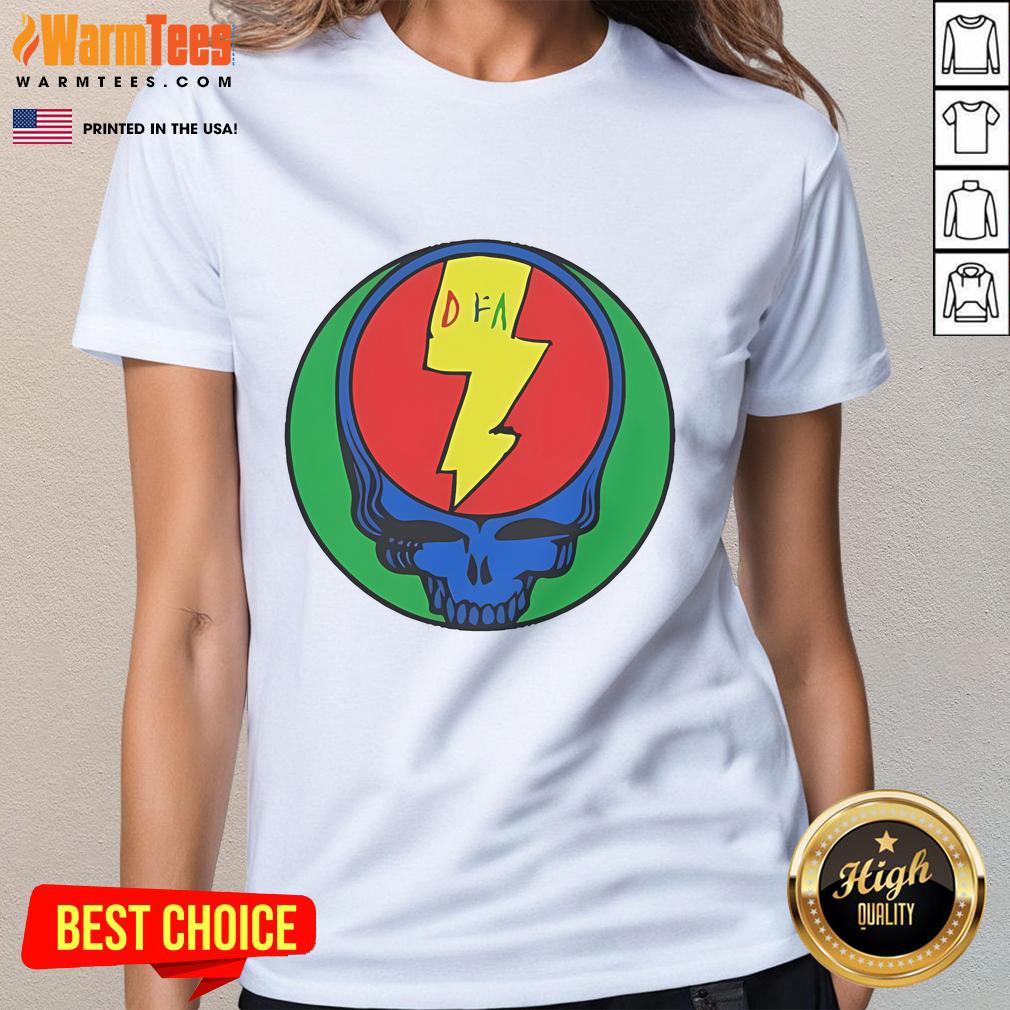 Official Grateful Dead Dfa Records Pinwheel Stealie T-Shirt - Image 3