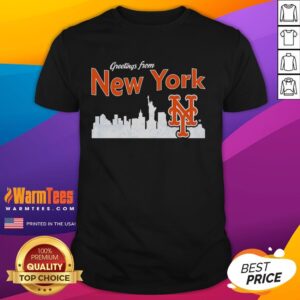 Official Greetings From New York Mets Skyline T-Shirt