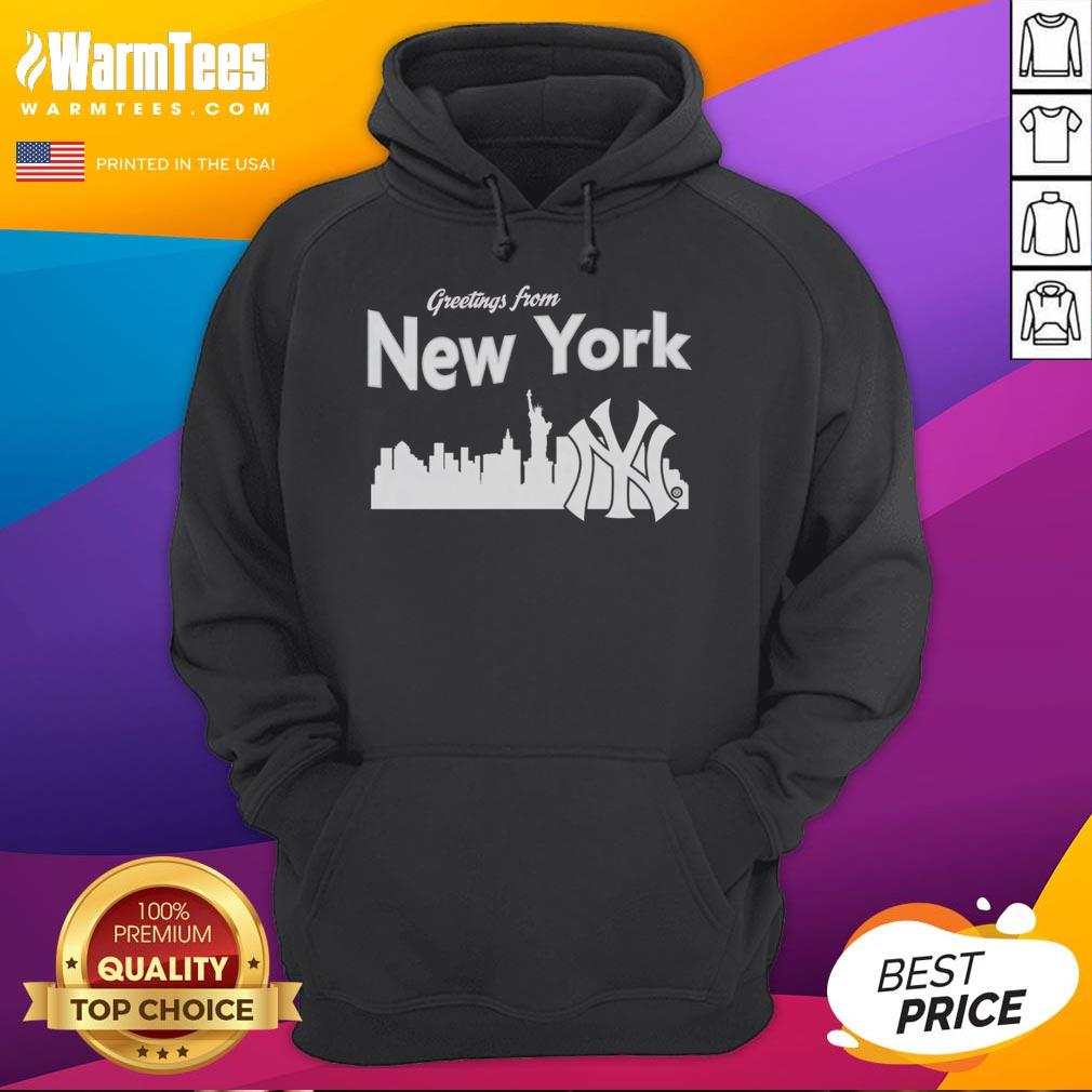 Official Greetings From New York Yankees Skyline T-Shirt - Image 2