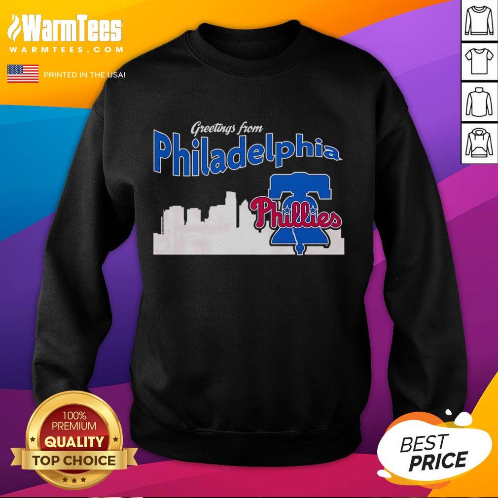 Official Greetings From Philadelphia Phillies Skyline T-Shirt - Image 5