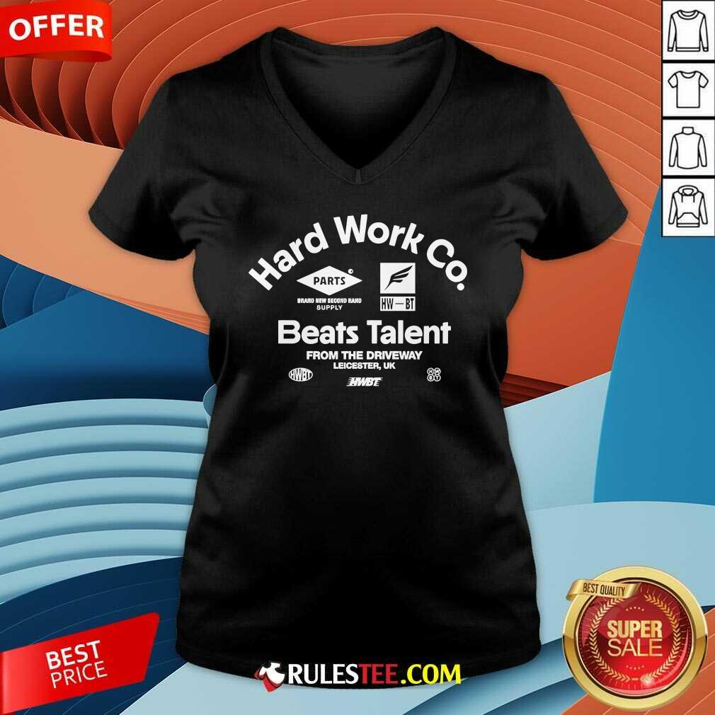 Official Hard Work Co Beats Talent Repair And Service T-Shirt - Image 4