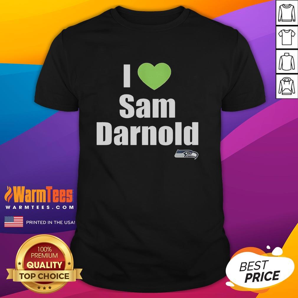 Official I Love Sam Darnold Seattle Seahawks Logo T-Shirt