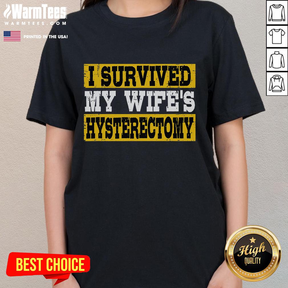 Official I Survived My Wife's Hysterectomy Supportive Husband T-Shirt - Image 3