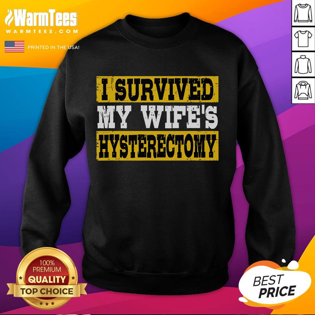 Official I Survived My Wife's Hysterectomy Supportive Husband T-Shirt - Image 5