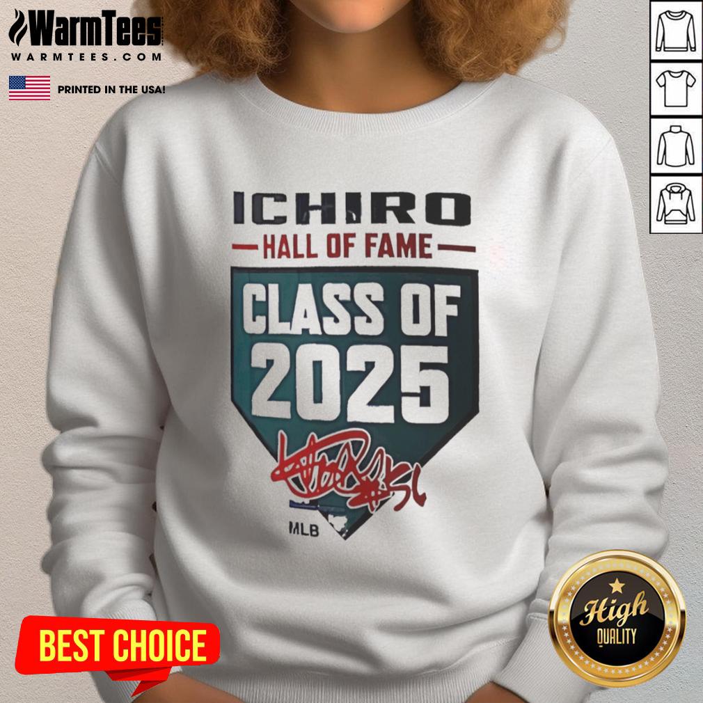 Official Ichiro Suzuki Hall Of Fame Class Of 2025 Seattle Mariners Signature T-Shirt - Image 5