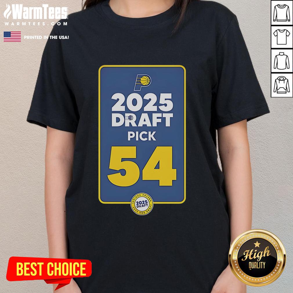 Official Indiana Pacers 2025 Draft Pick 54 T-Shirt - Image 3