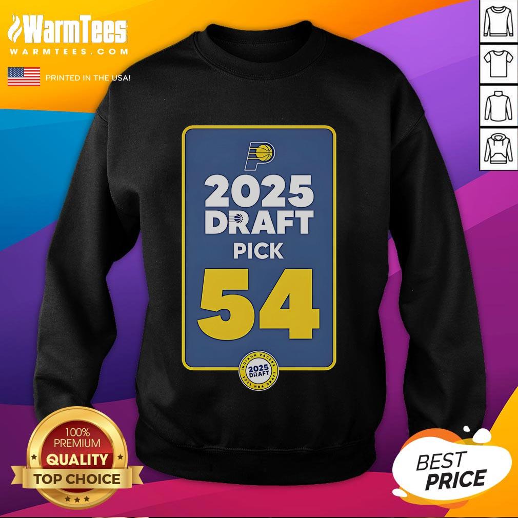 Official Indiana Pacers 2025 Draft Pick 54 T-Shirt - Image 5