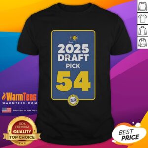 Official Indiana Pacers 2025 Draft Pick 54 T-Shirt
