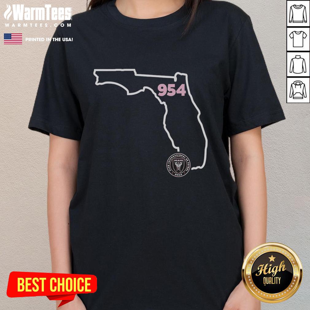 Official Inter Miami CF 954 Area Code State T-Shirt - Image 3