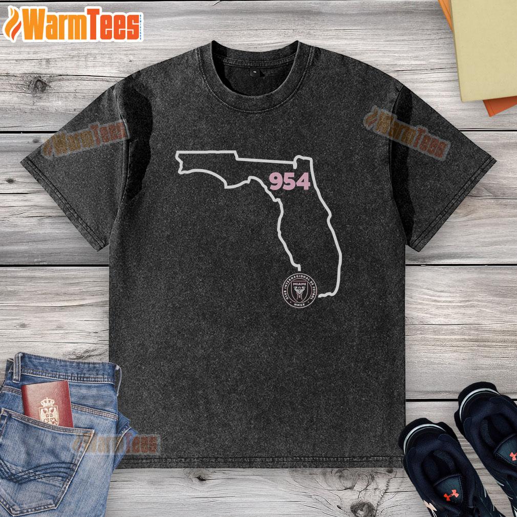 Official Inter Miami CF 954 Area Code State T-Shirt - Image 6