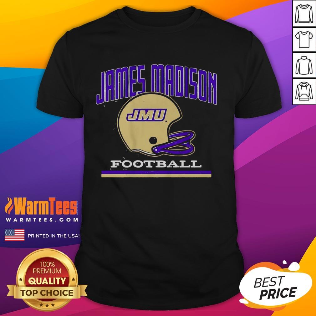 Official JMU James Madison Dukes Football Vintage Helmet T-Shirt