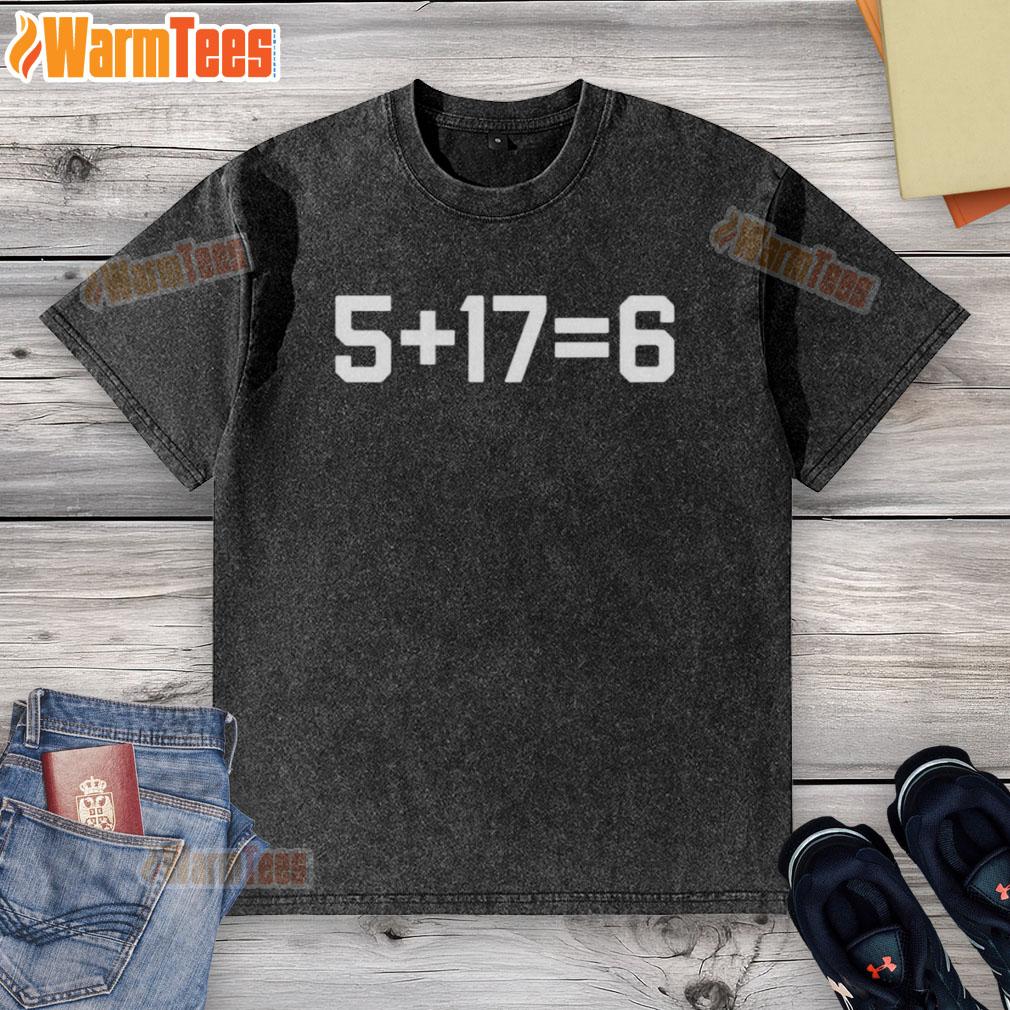 Official Jayden Daniels And Terry Mclaurin Washington Commanders Football 5 + 17 = 6 T-Shirt - Image 6