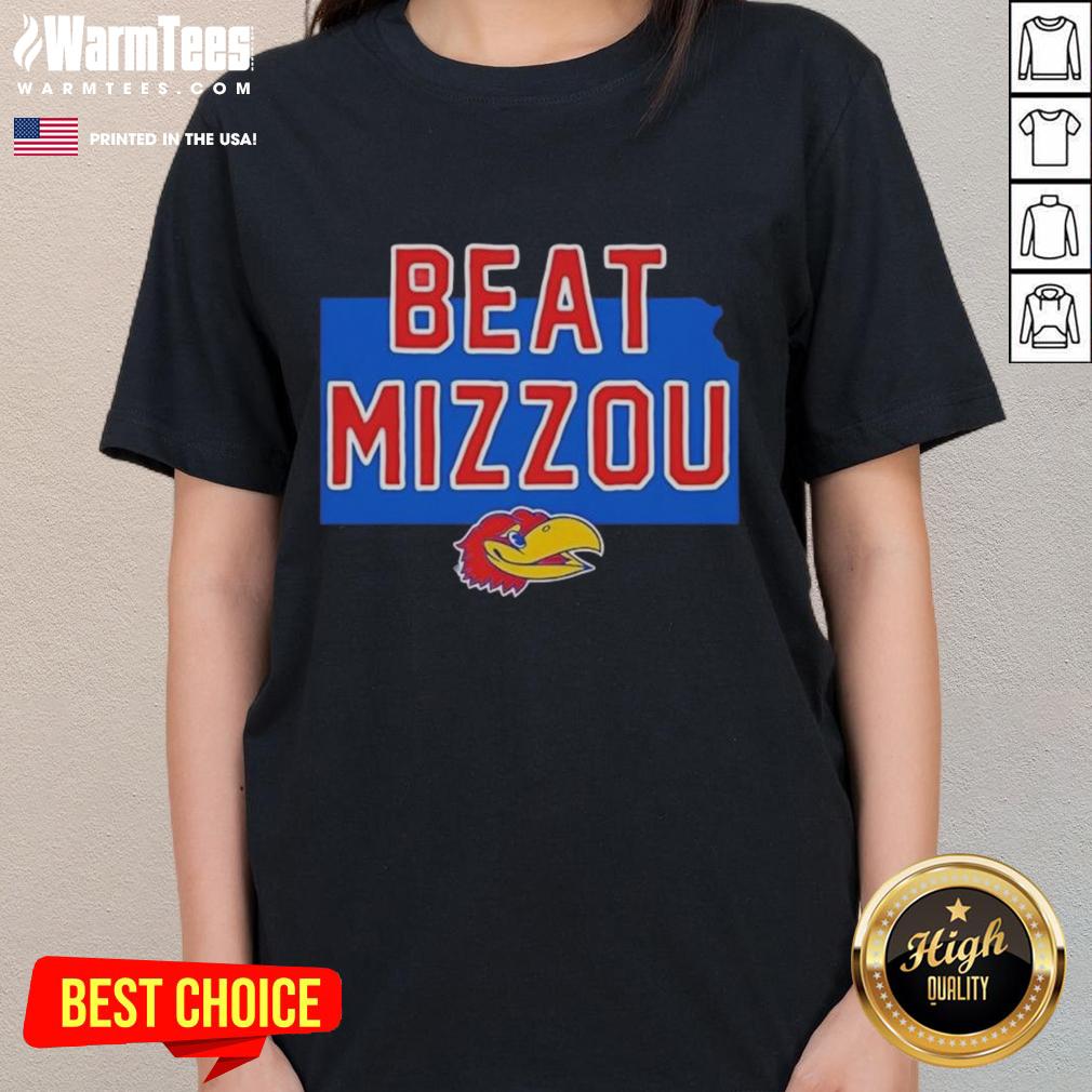 Official Jayhawk Kansas Beat Mizzou Logo T-Shirt - Image 3