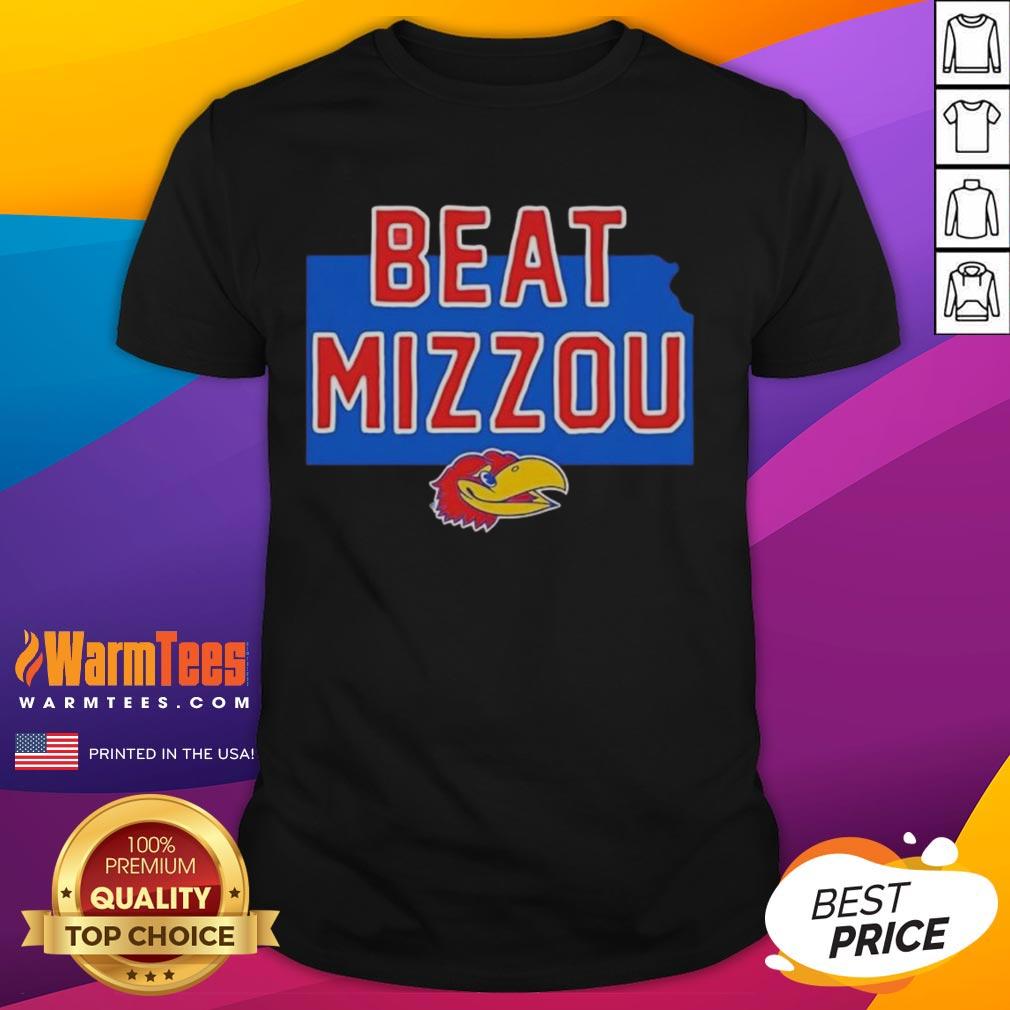 Official Jayhawk Kansas Beat Mizzou Logo T-Shirt