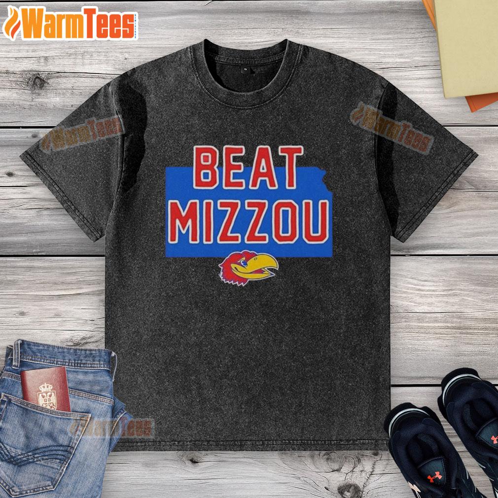 Official Jayhawk Kansas Beat Mizzou Logo T-Shirt - Image 6