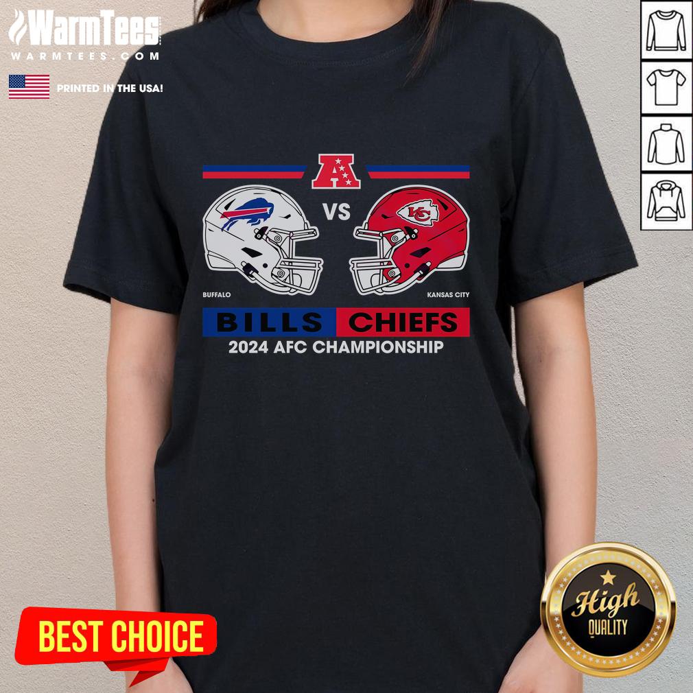 Official Kansas City Chiefs Vs Buffalo Bills 2024 AFC Championship T-Shirt - Image 3