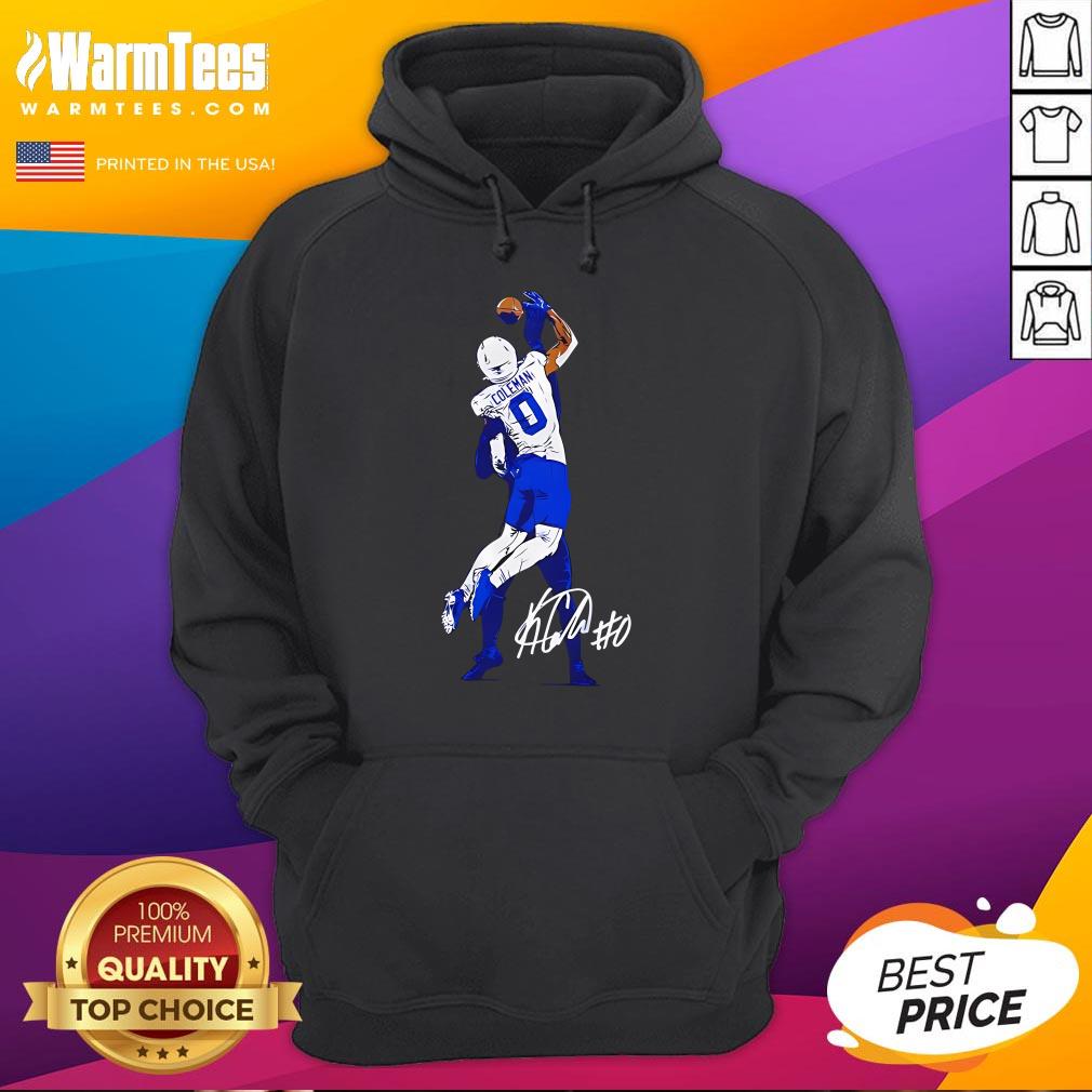 Official Keon Coleman One-Handed Catch Buffalo Bills NFL 2024 Signature T-Shirt - Image 4