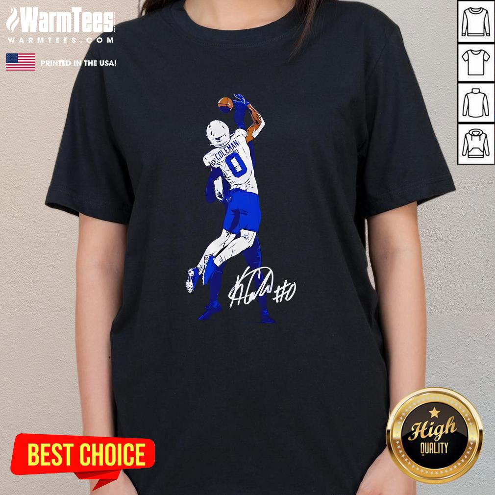 Official Keon Coleman One-Handed Catch Buffalo Bills NFL 2024 Signature T-Shirt - Image 2