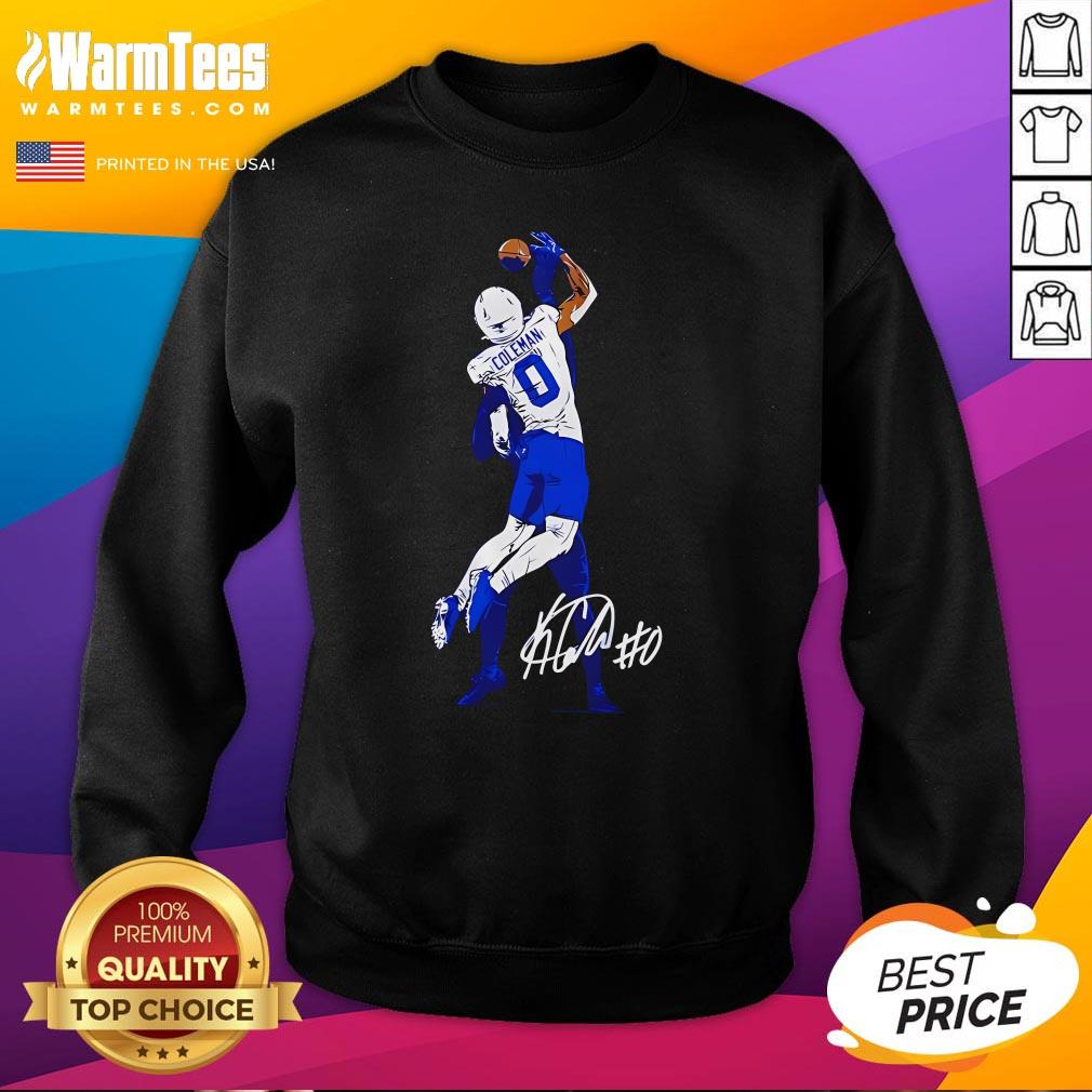 Official Keon Coleman One-Handed Catch Buffalo Bills NFL 2024 Signature T-Shirt - Image 3