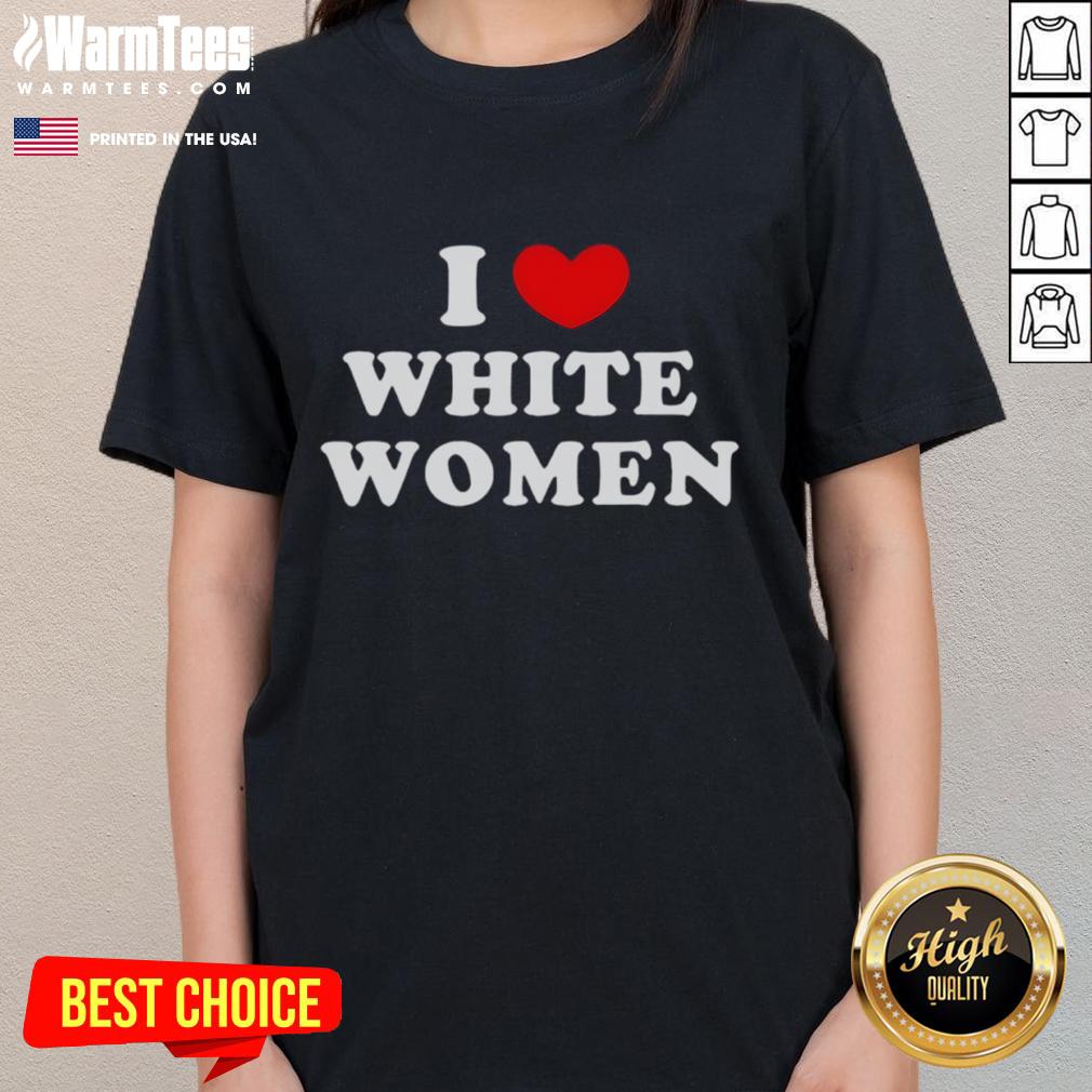 Official Kevin Durant I Love White Women Heart T-Shirt - Image 3