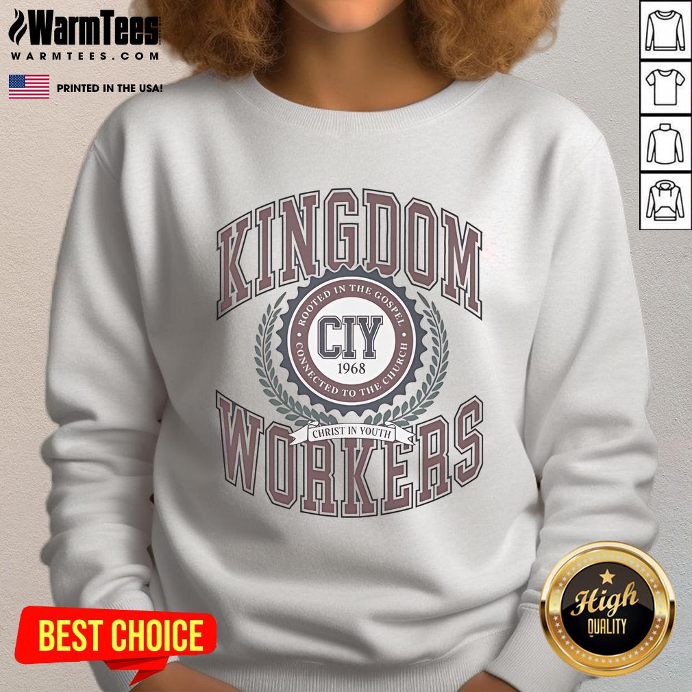 Official Kingdom Workers Christ On Youth Rooted In The Gospel Connected To The Church Ciy 1968 T-Shirt - Image 5